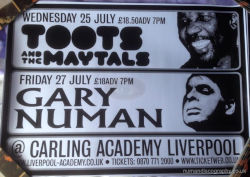 Gary Numan 2007 Venue Poster Liverpool